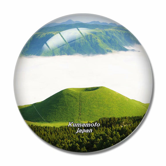 Aso Komezuka Sea Of Clouds Kumamoto Japan 3D Fridge Magnet Crystal Glass