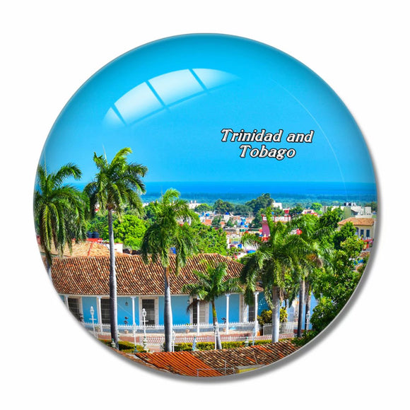 Trinidad and Tobago 3D Fridge Magnet Crystal Glass