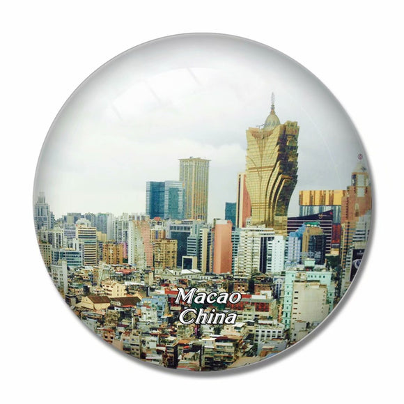 China Grand Lisboa Casino Macao 3D Fridge Magnet Crystal Glass