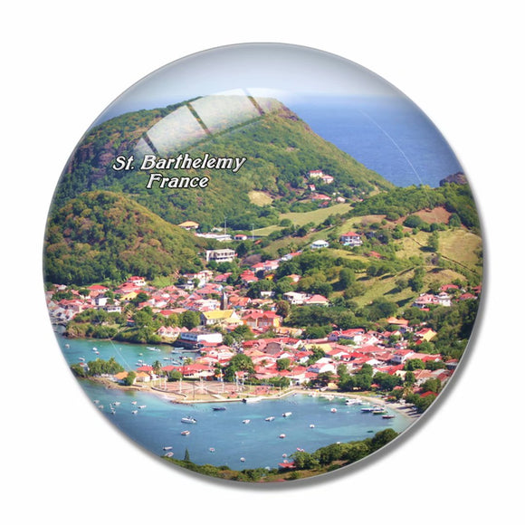 St. Barthelemy France 3D Fridge Magnet Crystal Glass