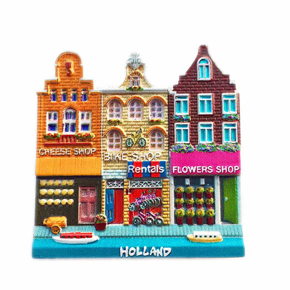 Amsterdam Holland Fridge Magnet 3D Resin