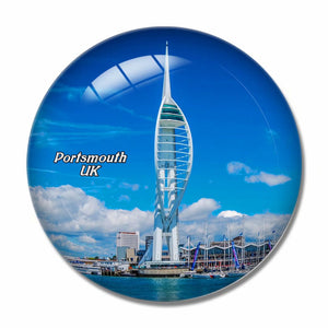 UK England Emirates Spinnaker Tower Portsmouth 3D Fridge Magnet Crystal Glass