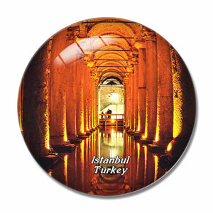 Turkey Basilica Cistern Istanbul 3D Fridge Magnet Crystal Glass