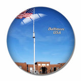 USA America Fort McHenry National Monument Baltimore 3D Fridge Magnet Crystal Glass
