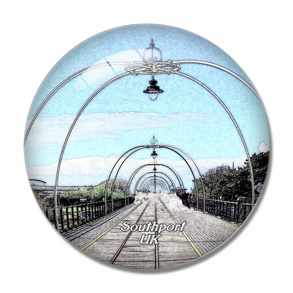 UK England Southport Pier 3D Fridge Magnet Crystal Glass