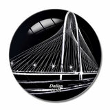 USA America Bridge Dallas 3D Fridge Magnet Crystal Glass