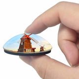 Korea Windmill 3D Fridge Magnet Crystal Glass