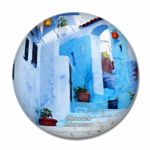 Morocco Chefchaouen Chaouen 3D Fridge Magnet Crystal Glass