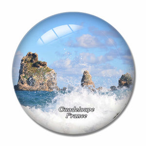 France Guadeloupe 3D Fridge Magnet Crystal Glass