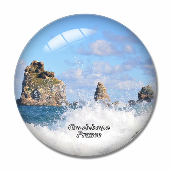 France Guadeloupe 3D Fridge Magnet Crystal Glass