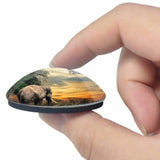 Thailand Elephant 3D Fridge Magnet Crystal Glass