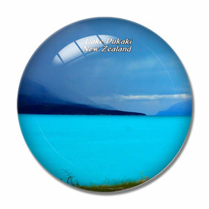 New Zealand Lake Pukaki 3D Fridge Magnet Crystal Glass