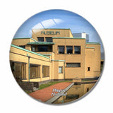 Holland Municipal Museum Hague 3D Fridge Magnet Crystal Glass