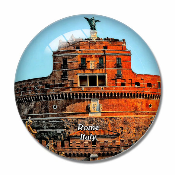 Italy Rome Castel Sant'Angelo 3D Fridge Magnet Crystal Glass