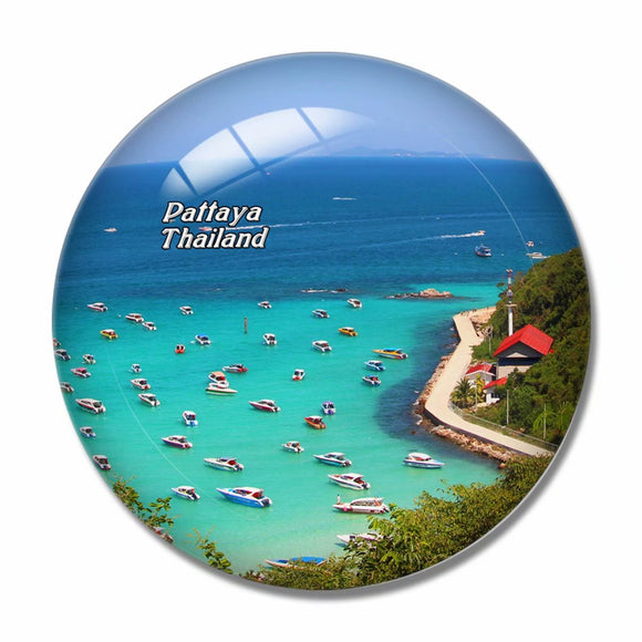 Thailand Koh Larn Pattaya 3D Fridge Magnet Crystal Glass