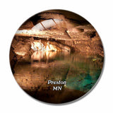 Preston Mystery Cave Minnesota USA 3D Fridge Magnet Crystal Glass