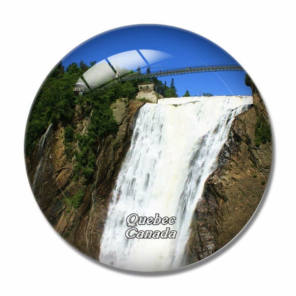 Canada Montmorency Falls Quebec 3D Fridge Magnet Crystal Glass