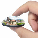 Switzerland Cathedral of St. Nicholas Fribourg 3D Fridge Magnet Crystal Glass