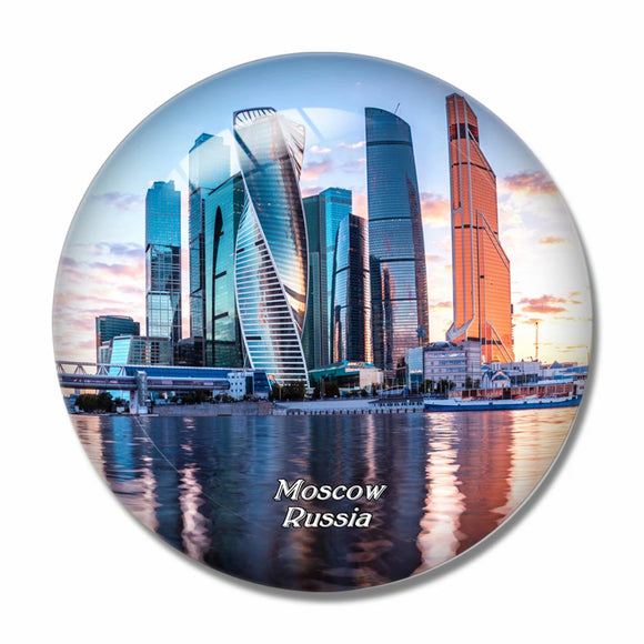 Russia Moscow Skyscraper 3D Fridge Magnet Crystal Glass