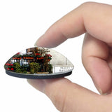 Italy Rome Piazza Navona Windows Flowerpot 3D Fridge Magnet Crystal Glass