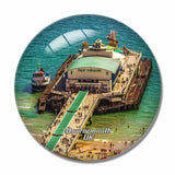 UK England Bournemouth Pier 3D Fridge Magnet Crystal Glass