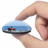 Thailand Horse Riding Beach Hua Hin 3D Fridge Magnet Crystal Glass