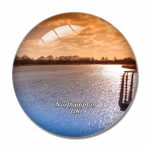 UK England Stanwick Lakes Northampton 3D Fridge Magnet Crystal Glass