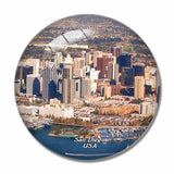 America USA San Diego California 3D Fridge Magnet Crystal Glass