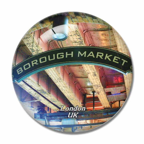 UK England Borough Market London 3D Fridge Magnet Crystal Glass