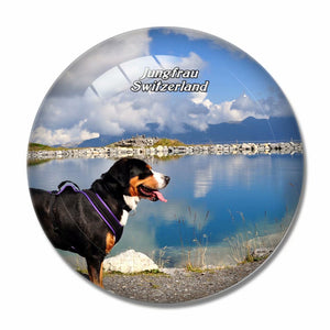 Switzerland ungfrau 3D Fridge Magnet Crystal Glass