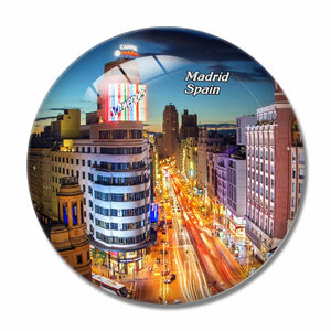 Spain Street Madrid 3D Fridge Magnet Crystal Glass