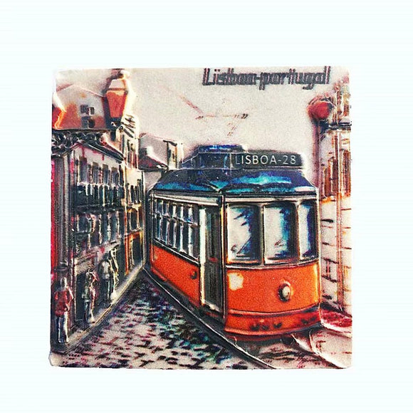 Tram Lisbon Portugal Fridge Magnet 3D Resin