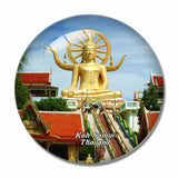 Thailand Wat Phra Yai Bophut Koh Samui 3D Fridge Magnet Crystal Glass