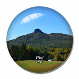 Pilot Mountain North Carolina USA 3D Fridge Magnet Crystal Glass