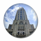 USA America Cathedral of Learning Pittsburgh 3D Fridge Magnet Crystal Glass