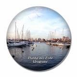 Uruguay Punta Del Este Hand Sand Beach 3D Fridge Magnet Crystal Glass