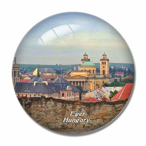 Hungary Eger Castle 3D Fridge Magnet Crystal Glass