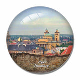 Hungary Eger Castle 3D Fridge Magnet Crystal Glass