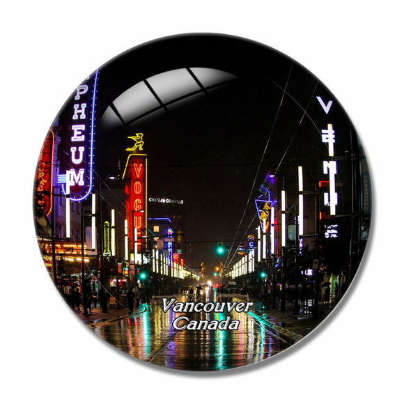 Canada Granville Street Vancouver 3D Fridge Magnet Crystal Glass