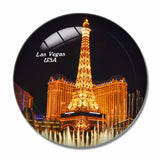 USA America Fountains of Bellagio Las Vegas 3D Fridge Magnet Crystal Glass