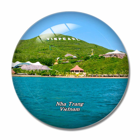 Vietnam Vinpearl Land Nha Trang 3D Fridge Magnet Crystal Glass