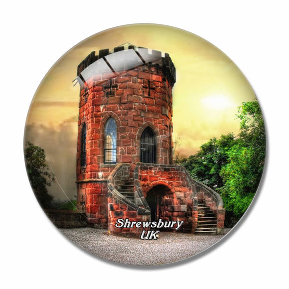 UK England Laura's Tower Shrewsbury 3D Fridge Magnet Crystal Glass