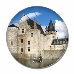 France Castle Sully Sur Loire 3D Fridge Magnet Crystal Glass