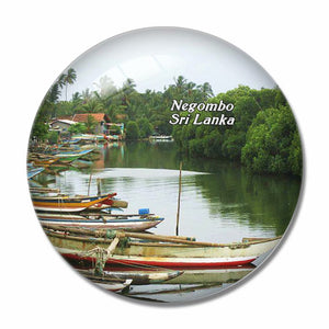 Sri Lanka Negombo Lagoon 3D Fridge Magnet Crystal Glass