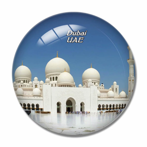 UAE Sheikh Zayed Grand Mosque Abu Dhabi 3D Fridge Magnet Crystal Glass