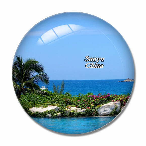 China Sanya 3D Fridge Magnet Crystal Glass