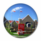 USA America Cedar Rapids Iowa 3D Fridge Magnet Crystal Glass