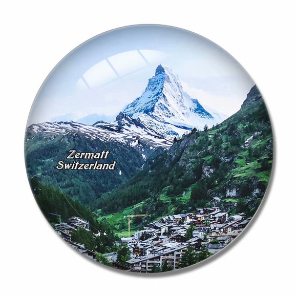 Switzerland The Matterhorn Zermatt 3D Fridge Magnet Crystal Glass