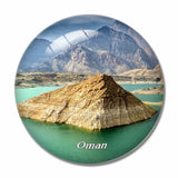 Oman Lake 3D Fridge Magnet Crystal Glass