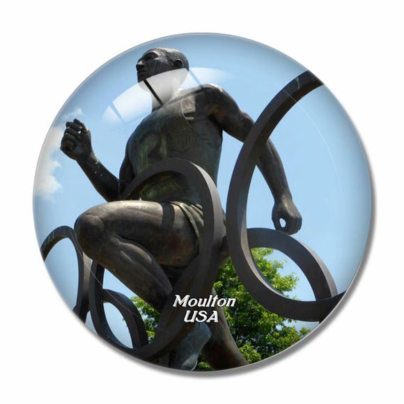 USA America Moulton Jesse Owens Museum Alabama 3D Fridge Magnet Crystal Glass
